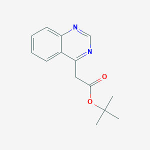 molecular formula C14H16N2O2 B2501592 叔丁基喹唑啉-4-乙酸酯 CAS No. 1417557-82-4
