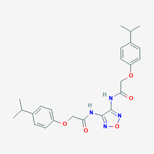molecular formula C24H28N4O5 B250161 2-(4-isopropylphenoxy)-N-(4-{[(4-isopropylphenoxy)acetyl]amino}-1,2,5-oxadiazol-3-yl)acetamide 