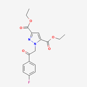 diethyl 1-[2-(4-fluorophenyl)-2-oxoethyl]-1H-pyrazole-3,5-dicarboxylate