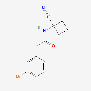 molecular formula C13H13BrN2O B2501618 2-(3-溴苯基)-N-(1-氰基环丁基)乙酰胺 CAS No. 1280828-91-2