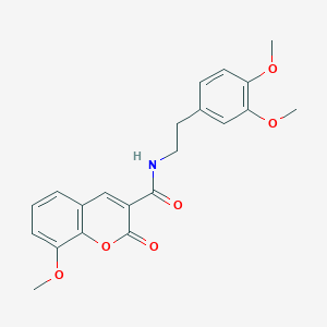 molecular formula C21H21NO6 B2501624 N-[2-(3,4-dimethoxyphenyl)ethyl]-8-methoxy-2-oxo-2H-chromene-3-carboxamide CAS No. 838866-32-3