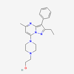 2-[4-(2-Ethyl-5-methyl-3-phenylpyrazolo[1,5-a]pyrimidin-7-yl)piperazin-1-yl]ethanol