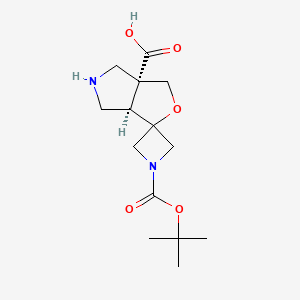 (3Ar,6aR)-1'-[(2-methylpropan-2-yl)oxycarbonyl]spiro[3a,4,5,6-tetrahydro-1H-furo[3,4-c]pyrrole-3,3'-azetidine]-6a-carboxylic acid