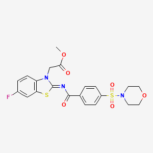 (Z)-methyl 2-(6-fluoro-2-((4-(morpholinosulfonyl)benzoyl)imino)benzo[d]thiazol-3(2H)-yl)acetate