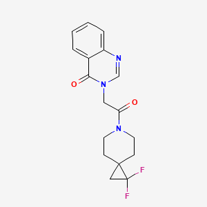 3-(2-{1,1-Difluoro-6-azaspiro[2.5]octan-6-yl}-2-oxoethyl)-3,4-dihydroquinazolin-4-one