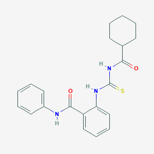 molecular formula C21H23N3O2S B250165 2-{[(cyclohexylcarbonyl)carbamothioyl]amino}-N-phenylbenzamide 
