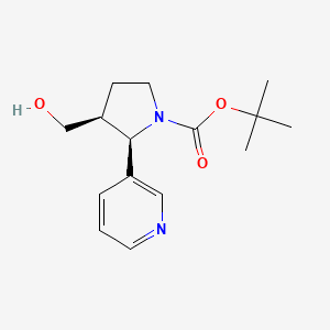 molecular formula C15H22N2O3 B2501652 (2R,3S)-tert-butyl 3-(hydroxymethyl)-2-(pyridin-3-yl)pyrrolidine-1-carboxylate CAS No. 150663-79-9