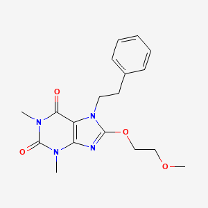 8-(2-Methoxy-ethoxy)-1,3-dimethyl-7-phenethyl-3,7-dihydro-purine-2,6-dione