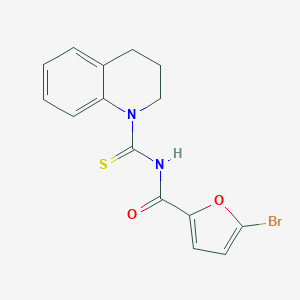 molecular formula C15H13BrN2O2S B250166 5-bromo-N-(3,4-dihydro-1(2H)-quinolinylcarbothioyl)-2-furamide 