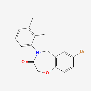 molecular formula C17H16BrNO2 B2501664 7-溴-4-(2,3-二甲苯基)-4,5-二氢-1,4-苯并恶杂环庚-3(2H)-酮 CAS No. 1396759-59-3