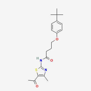 N-(5-acetyl-4-methyl-1,3-thiazol-2-yl)-4-(4-tert-butylphenoxy)butanamide