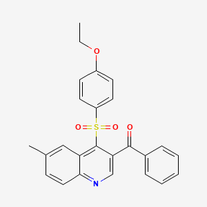 [4-(4-Ethoxyphenyl)sulfonyl-6-methylquinolin-3-yl]-phenylmethanone