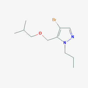 molecular formula C11H19BrN2O B2501693 4-bromo-5-(isobutoxymethyl)-1-propyl-1H-pyrazole CAS No. 1856019-64-1