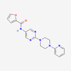 molecular formula C18H18N6O2 B2501695 N-(2-(4-(吡啶-2-基)哌嗪-1-基)嘧啶-5-基)呋喃-2-甲酰胺 CAS No. 1396686-21-7