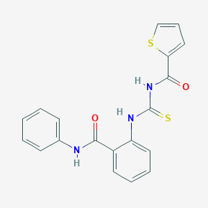 molecular formula C19H15N3O2S2 B250170 N-{[2-(phenylcarbamoyl)phenyl]carbamothioyl}thiophene-2-carboxamide 