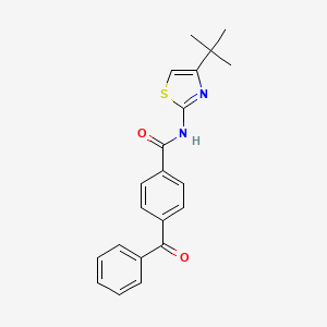 4-benzoyl-N-(4-tert-butyl-1,3-thiazol-2-yl)benzamide
