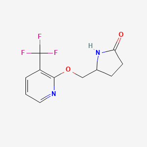 5-({[3-(Trifluoromethyl)pyridin-2-yl]oxy}methyl)pyrrolidin-2-one