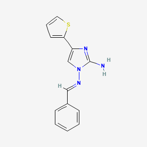 1-N-(phenylmethylidene)-4-(thiophen-2-yl)-1H-imidazole-1,2-diamine