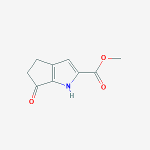 molecular formula C9H9NO3 B2501716 6-氧代-1,4,5,6-四氢环戊[b]吡咯-2-羧酸甲酯 CAS No. 1041430-92-5