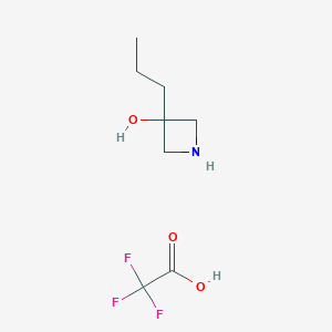 molecular formula C8H14F3NO3 B2501721 3-Propylazetidin-3-ol;2,2,2-trifluoroacetic acid CAS No. 2241141-81-9