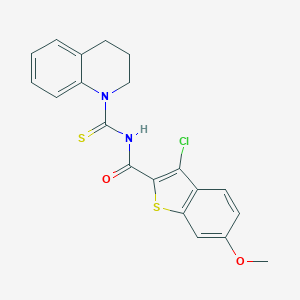 3-chloro-N-(3,4-dihydro-1(2H)-quinolinylcarbothioyl)-6-methoxy-1-benzothiophene-2-carboxamide