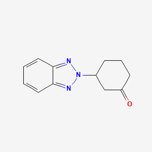 molecular formula C12H13N3O B2501739 3-(2H-1,2,3-Benzotriazol-2-yl)cyclohexan-1-one CAS No. 681442-96-6