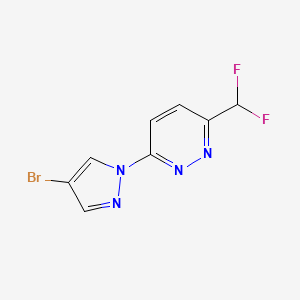 molecular formula C8H5BrF2N4 B2501744 3-(4-Bromopyrazol-1-yl)-6-(difluoromethyl)pyridazine CAS No. 2248273-35-8