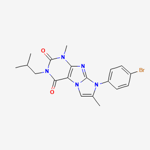 8-(4-bromophenyl)-3-isobutyl-1,7-dimethyl-1H-imidazo[2,1-f]purine-2,4(3H,8H)-dione