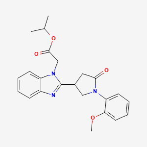 isopropyl 2-(2-(1-(2-methoxyphenyl)-5-oxopyrrolidin-3-yl)-1H-benzo[d]imidazol-1-yl)acetate