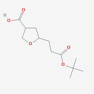 molecular formula C12H20O5 B2501758 5-[3-(tert-butoxy)-3-oxopropyl]oxolane-3-carboxylic acid CAS No. 2089277-53-0