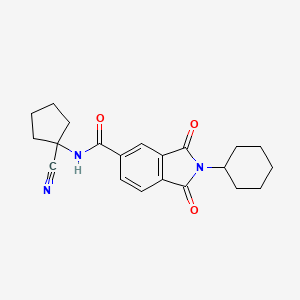 molecular formula C21H23N3O3 B2501759 N-(1-cyanocyclopentyl)-2-cyclohexyl-1,3-dioxo-2,3-dihydro-1H-isoindole-5-carboxamide CAS No. 1797709-70-6