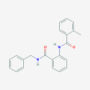molecular formula C22H20N2O2 B250176 N-[2-(benzylcarbamoyl)phenyl]-2-methylbenzamide 