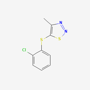 molecular formula C9H7ClN2S2 B2501760 2-Chlorophenyl 4-methyl-1,2,3-thiadiazol-5-yl sulfide CAS No. 338408-36-9