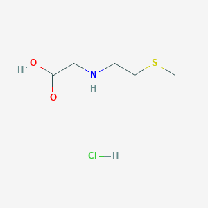 molecular formula C5H12ClNO2S B2501763 2-{[2-(Methylsulfanyl)ethyl]amino}acetic acid hydrochloride CAS No. 1955548-22-7