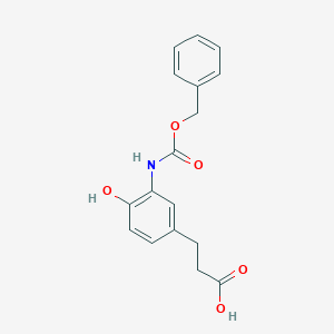 3-[4-Hydroxy-3-(phenylmethoxycarbonylamino)phenyl]propanoic acid
