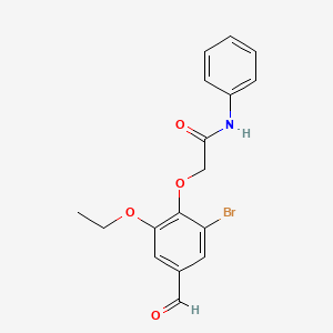 2-(2-bromo-6-ethoxy-4-formylphenoxy)-N-phenylacetamide