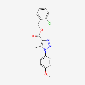 molecular formula C18H16ClN3O3 B2501773 2-chlorobenzyl 1-(4-methoxyphenyl)-5-methyl-1H-1,2,3-triazole-4-carboxylate CAS No. 946213-71-4