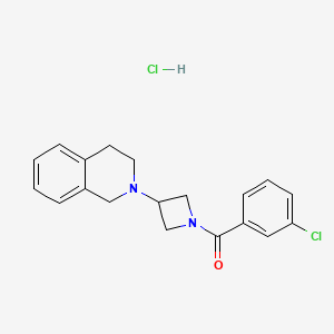 (3-chlorophenyl)(3-(3,4-dihydroisoquinolin-2(1H)-yl)azetidin-1-yl)methanone hydrochloride