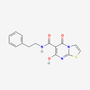 molecular formula C15H13N3O3S B2501791 7-hydroxy-5-oxo-N-phenethyl-5H-thiazolo[3,2-a]pyrimidine-6-carboxamide CAS No. 898457-72-2