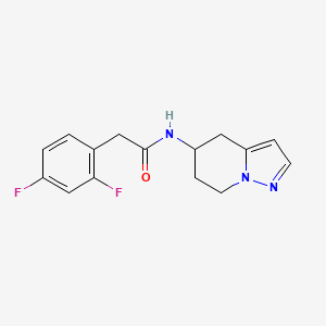 2-(2,4-difluorophenyl)-N-(4,5,6,7-tetrahydropyrazolo[1,5-a]pyridin-5-yl)acetamide