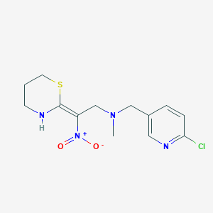 molecular formula C13H17ClN4O2S B2501803 [(6-chloropyridin-3-yl)methyl](methyl){2-nitro-2-[(2E)-1,3-thiazinan-2-ylidene]ethyl}amine CAS No. 161184-79-8