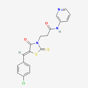 3-[5-(4-Chloro-benzylidene)-4-oxo-2-thioxo-thiazolidin-3-yl]-N-pyridin-3-yl-propionamide