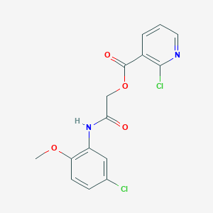 molecular formula C15H12Cl2N2O4 B2501808 [(5-Chloro-2-methoxyphenyl)carbamoyl]methyl 2-chloropyridine-3-carboxylate CAS No. 721913-35-5