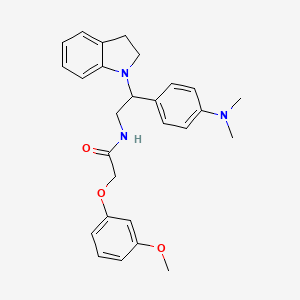molecular formula C27H31N3O3 B2501809 N-(2-(4-(dimethylamino)phenyl)-2-(indolin-1-yl)ethyl)-2-(3-methoxyphenoxy)acetamide CAS No. 1005305-48-5