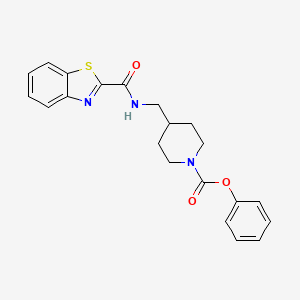 Phenyl 4-((benzo[d]thiazole-2-carboxamido)methyl)piperidine-1-carboxylate