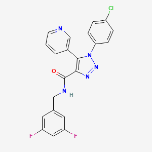 molecular formula C21H14ClF2N5O B2501820 1-(4-chlorophenyl)-N-(3,5-difluorobenzyl)-5-(pyridin-3-yl)-1H-1,2,3-triazole-4-carboxamide CAS No. 1207048-96-1