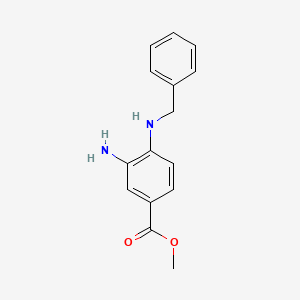 molecular formula C15H16N2O2 B2501825 Methyl 3-amino-4-(benzylamino)benzoate CAS No. 1031667-78-3; 68502-22-7