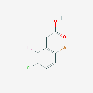 molecular formula C8H5BrClFO2 B2501827 6-Bromo-3-chloro-2-fluorophenylacetic acid CAS No. 1823315-94-1