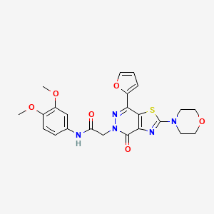 N-(3,4-dimethoxyphenyl)-2-(7-(furan-2-yl)-2-morpholino-4-oxothiazolo[4,5-d]pyridazin-5(4H)-yl)acetamide