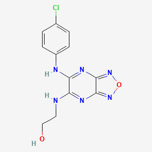 2-({6-[(4-Chlorophenyl)amino][1,2,5]oxadiazolo[3,4-b]pyrazin-5-yl}amino)ethanol